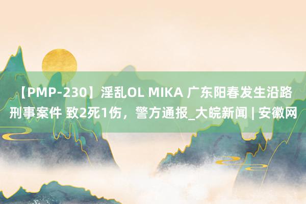 【PMP-230】淫乱OL MIKA 广东阳春发生沿路刑事案件 致2死1伤，警方通报_大皖新闻 | 安徽网