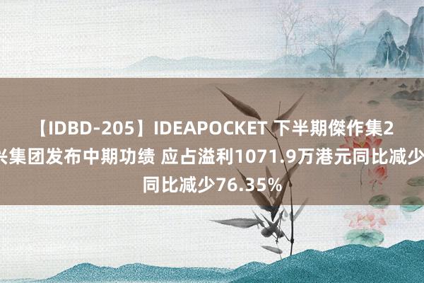 【IDBD-205】IDEAPOCKET 下半期傑作集2009 太兴集团发布中期功绩 应占溢利1071.9万港元同比减少76.35%