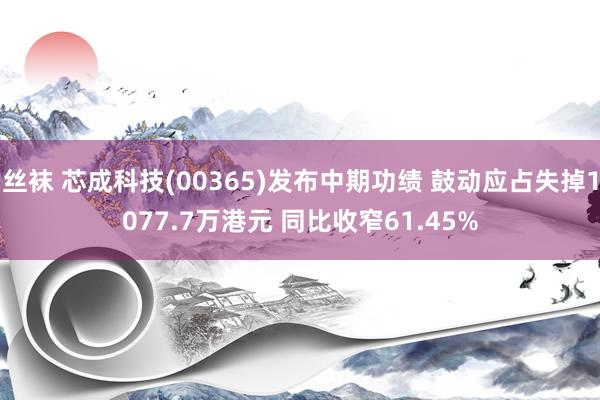 丝袜 芯成科技(00365)发布中期功绩 鼓动应占失掉1077.7万港元 同比收窄61.45%