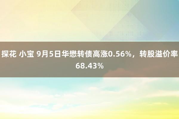 探花 小宝 9月5日华懋转债高涨0.56%，转股溢价率68.43%