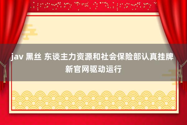 jav 黑丝 东谈主力资源和社会保险部认真挂牌 新官网驱动运行